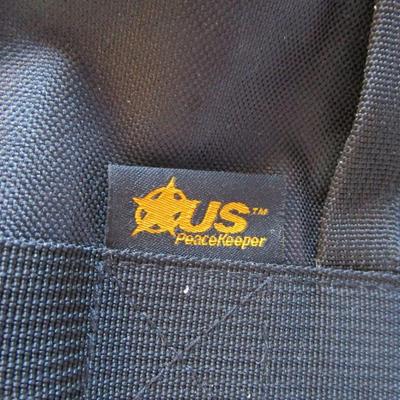 US Peacekeeper heavy duty canvas ammo bag with wire-framed top, black 