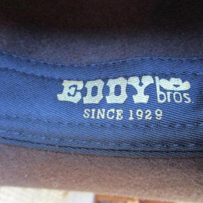 Eddy Bros Hat Co. Gambler Style rich brown felt hat, men's XL