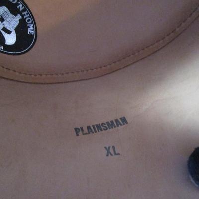 Head N Home Plainsman tan leather suede hat, men's size XL