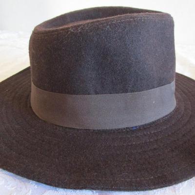Panama Jack dark brown felt hat, men's size L