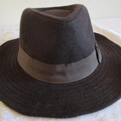 Panama Jack dark brown felt hat, men's size L
