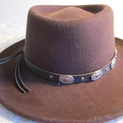 Eddy Bros Hat Co. Gambler Style rich brown felt hat, men's XL