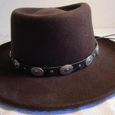 Eddy Bros Hat Co. Gambler Style rich brown felt hat, men's XL