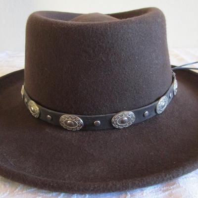 Eddy Bros Hat Co. Gambler Style rich brown felt hat, men's XL