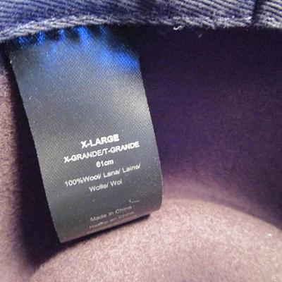 Eddy Bros Hat Co. Gambler Style rich brown felt hat, men's XL