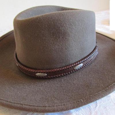 Stetson American Buffalo Collection medium brown felt hat, men's size 7-5/8