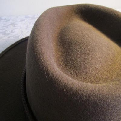Stetson American Buffalo Collection medium brown felt hat, men's size 7-5/8