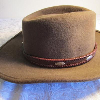 Stetson American Buffalo Collection medium brown felt hat, men's size 7-5/8