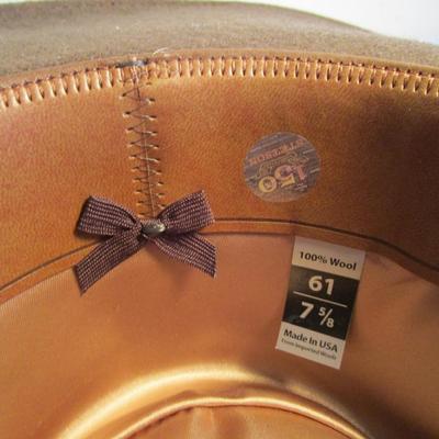Stetson American Buffalo Collection medium brown felt hat, men's size 7-5/8