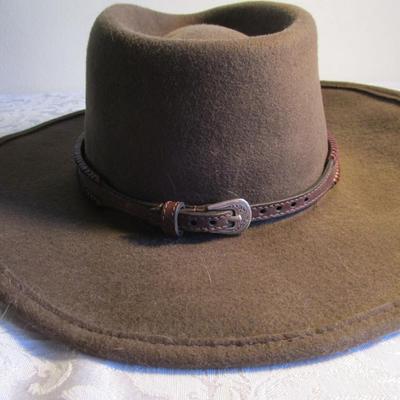 Stetson American Buffalo Collection medium brown felt hat, men's size 7-5/8