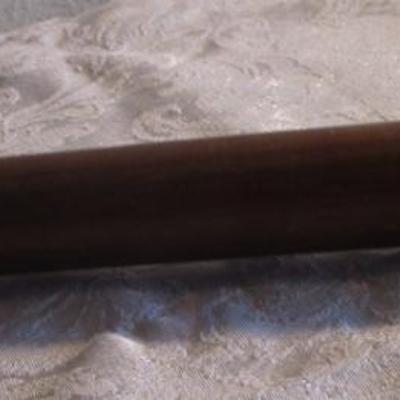 Old Man wood carved walking stick with purple quartz stone on  top
