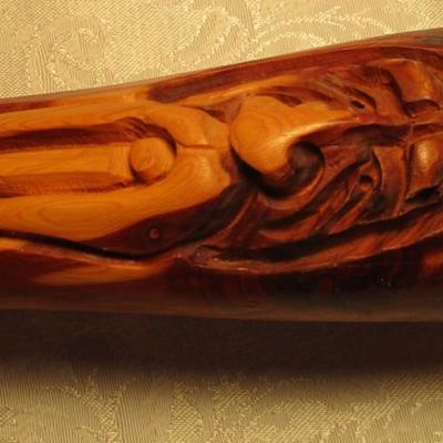 Diamond Willow Old Man wood carved walking stick