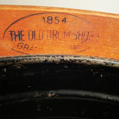Vintage Old Drum Shop decorative trash can