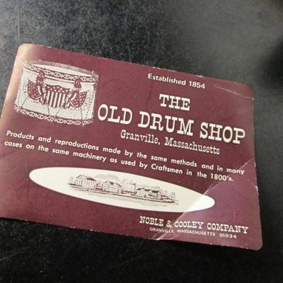 Vintage Old Drum Shop decorative trash can
