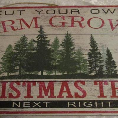 wood Christmas sign