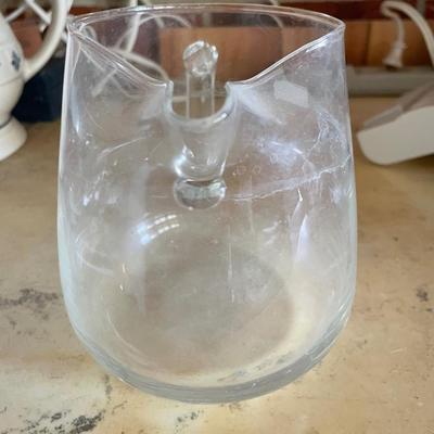 Small glass pitcher