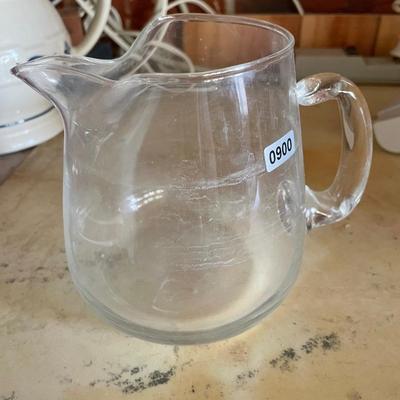 Small glass pitcher