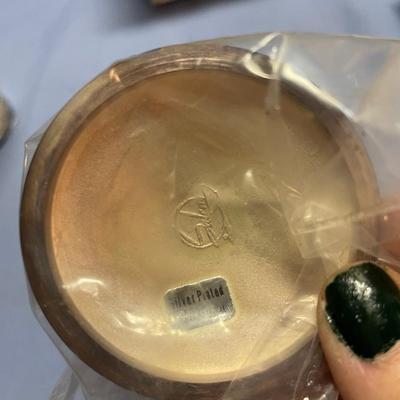 Salem champagne silver plate goblets