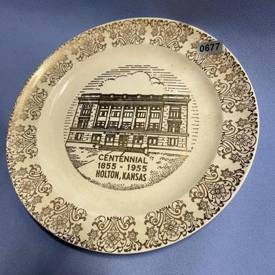 Holton centennial plate