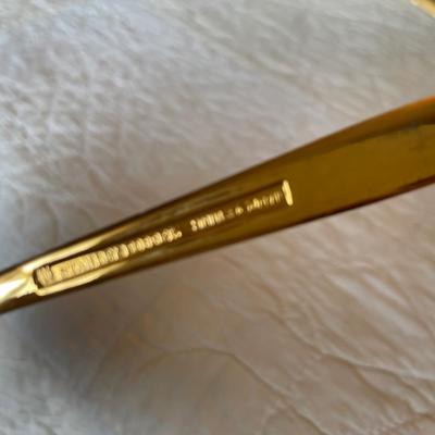 Gold electro plated tray and butter dish