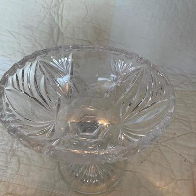 Tall pedestal covered candy dish