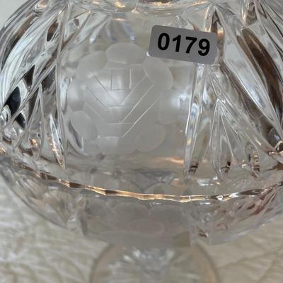 Tall pedestal covered candy dish