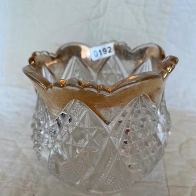 Celery vase-gold trim