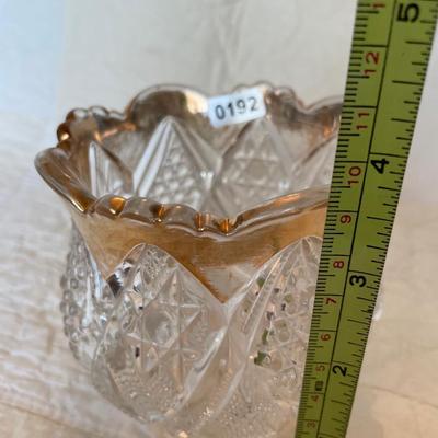 Celery vase-gold trim