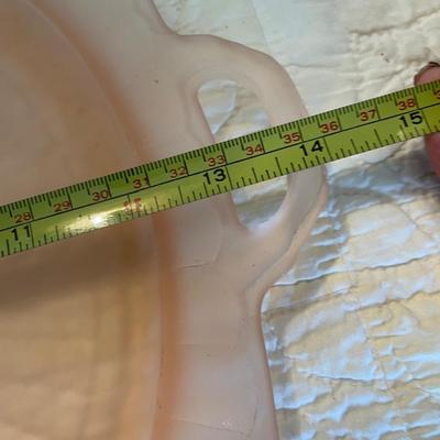 Anchor Hocking Mayfair open rose-cake plate