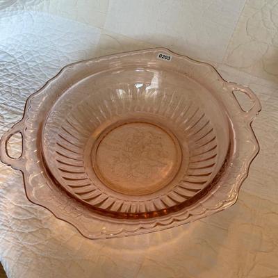 Anchor Hocking oyster pear bowl-scalloped-depression glass