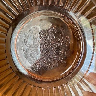 Anchor Hocking oyster pear bowl-scalloped-depression glass