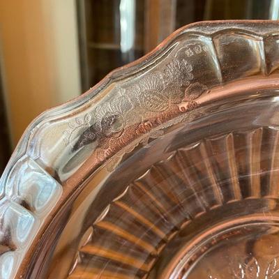 Anchor Hocking oyster pear bowl-scalloped-depression glass