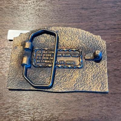 Jim Beam belt buckle