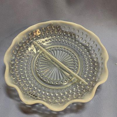 Fenton hobnail divided dish