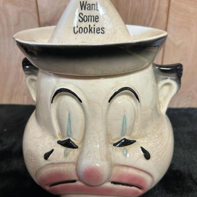 Vintage 1950’s sad clown cookie har