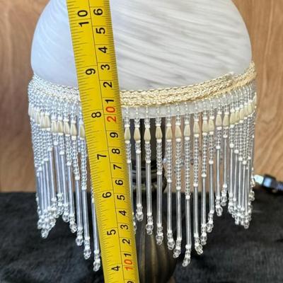 Vintage frosted glass boudoir lamp