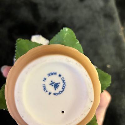 Capodimonte Monte Rosa made in Italy ceramic flower