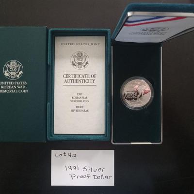 90% silver Korean War memorial coin