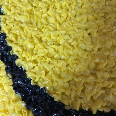 Vintage melted plastic popcorn smiley face 13.5 in