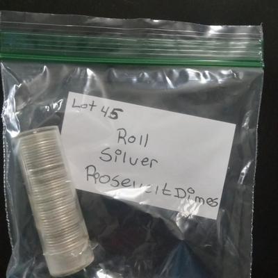 50 Roosevelt silver dimes