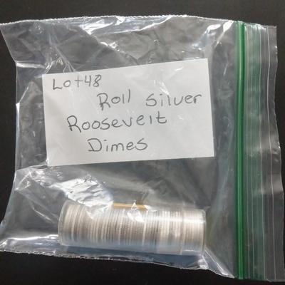 50 Roosevelt silver dimes