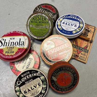 Vintage tins lot