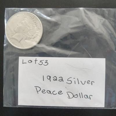 1922 peace dollar