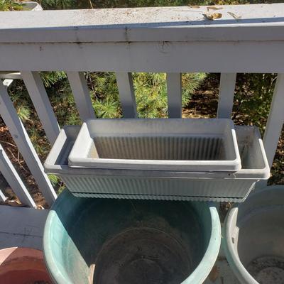 Large Lot of Plastic Pots, Trays, Water Can and Water Bulbs (D-KD)
