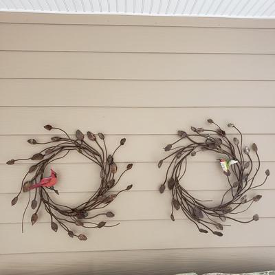 Heavy Metal Cardinal and Hummingbird Wreaths (SR-KD)