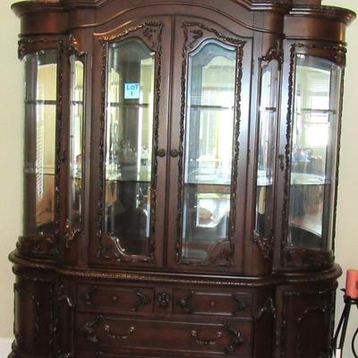 Sale Photo Thumbnail #1: Lot 1- Beautiful Coaster Fine Furniture Large China Cabinet. Great Condition