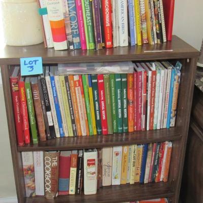 Lot 3 - Vintage Wood Book Shelf W/Books