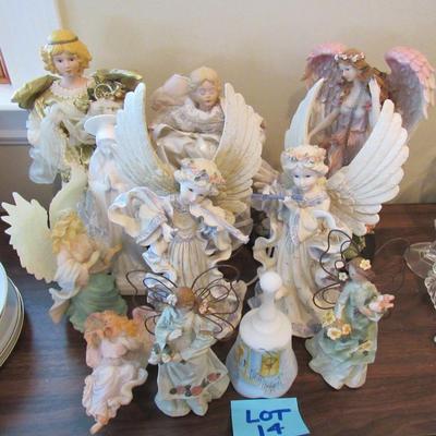 Lot 14- Angel Lot most ceramic