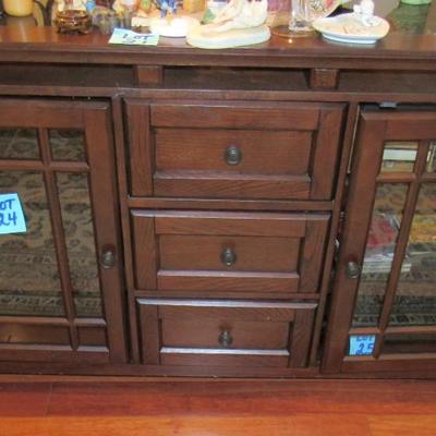 Lot 24-Sideboard, Buffet entertainment Storage Cabinet