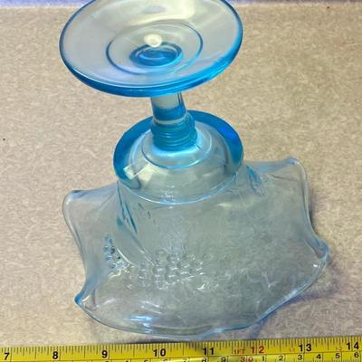 Iridescent Turquoise Grape Compote Candy Dish